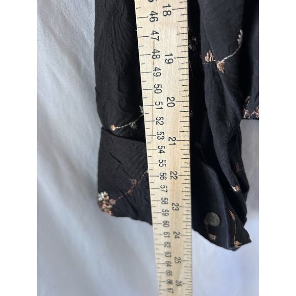 90s Vintage Office Siren Button Up Top Small Celestial Grunge Whimsigoth Fall - Picture 7 of 8